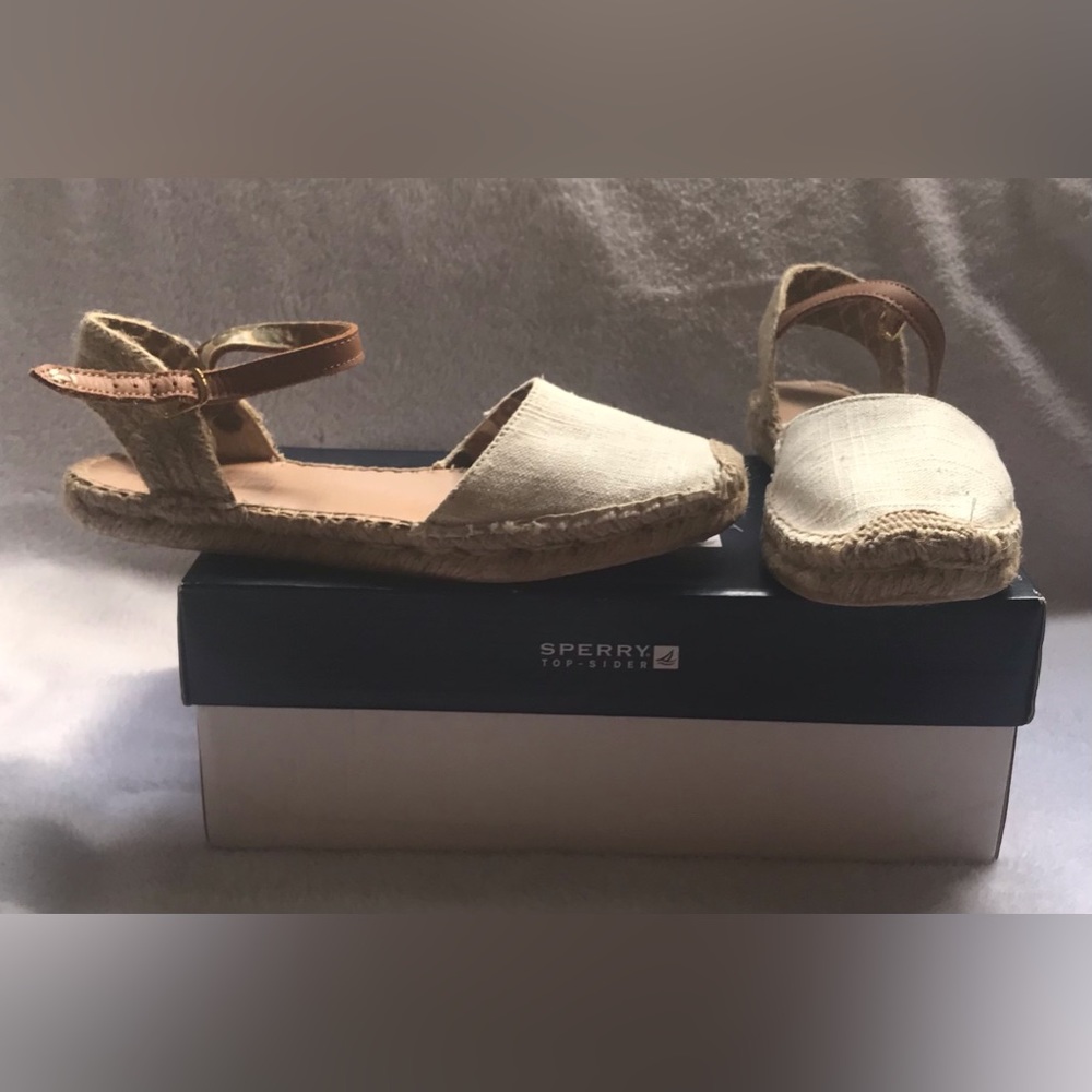 A PASSION FOR THE SEA SPERRY TOP-SIDER Hope ivory linen size 8.5